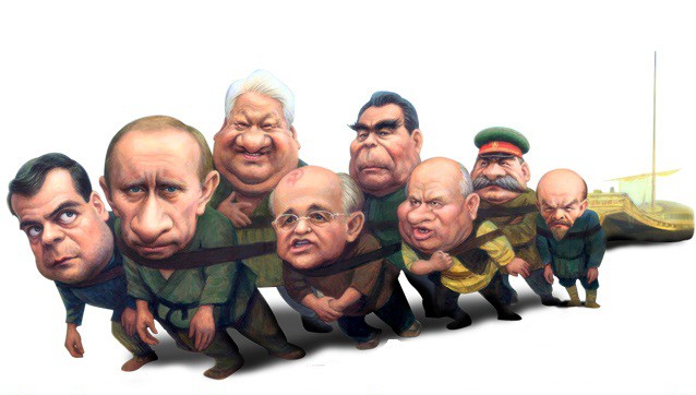 Бурлаки на Волге (Путин &amp; Медведев)